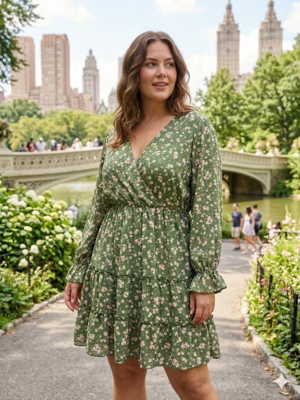 Inspired Hearts green olive dress, Size 1X
